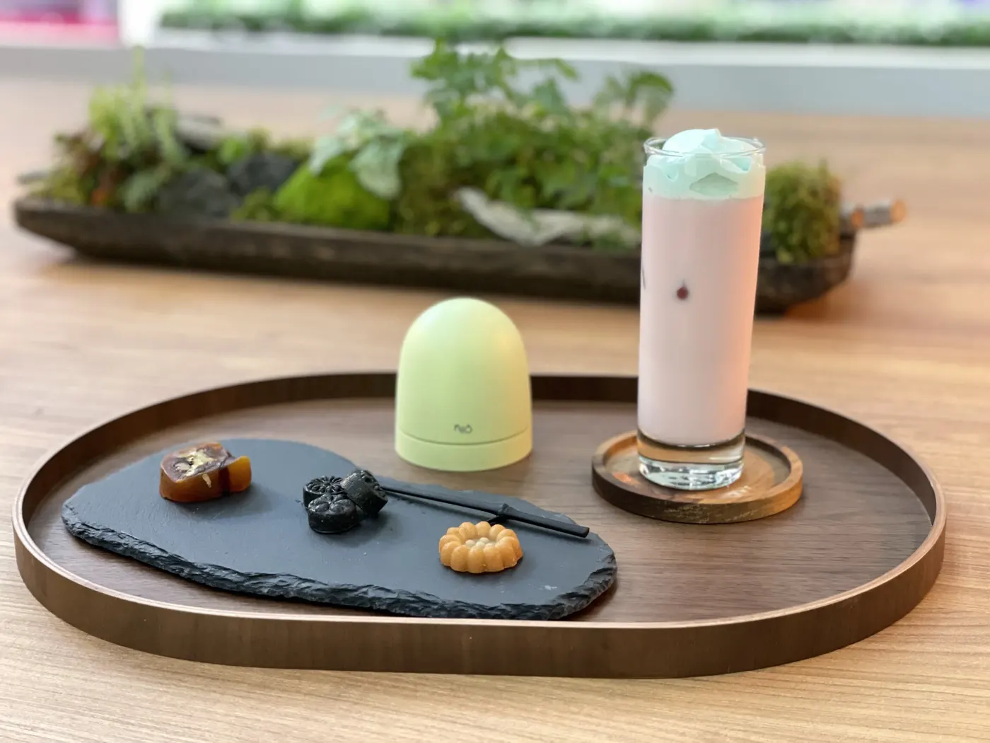 회사티클래스상담 티 음료와 디저트 트레이 세팅